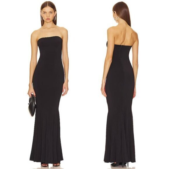 Lovers And Friends X Anja Dujakovic Bex Strapless Gown In Black
